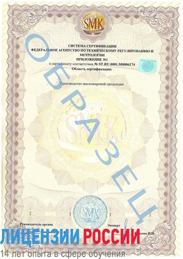 Образец сертификата соответствия (приложение) Каменск-Шахтинский Сертификат ISO 22000