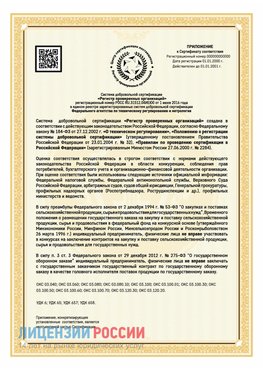 Приложение к сертификату для ИП Каменск-Шахтинский Сертификат СТО 03.080.02033720.1-2020